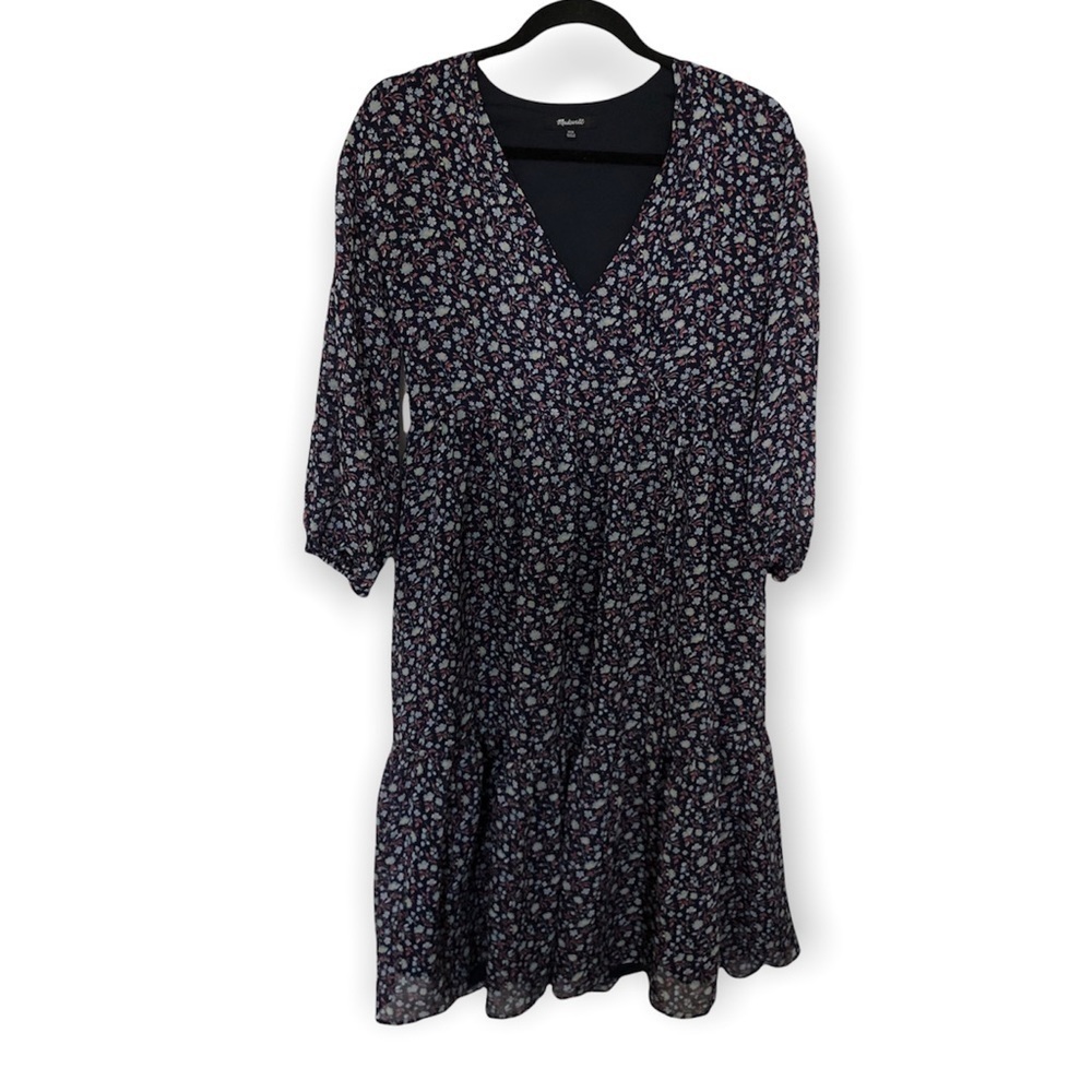 Madewell Tie-Waist Midi Dress in Harvest Vine - Picture 9 of 10